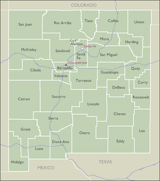 County Maps of New Mexico