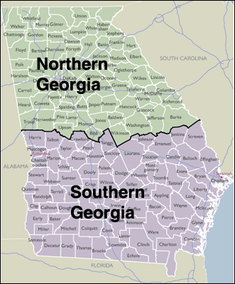 County Maps of Georgia