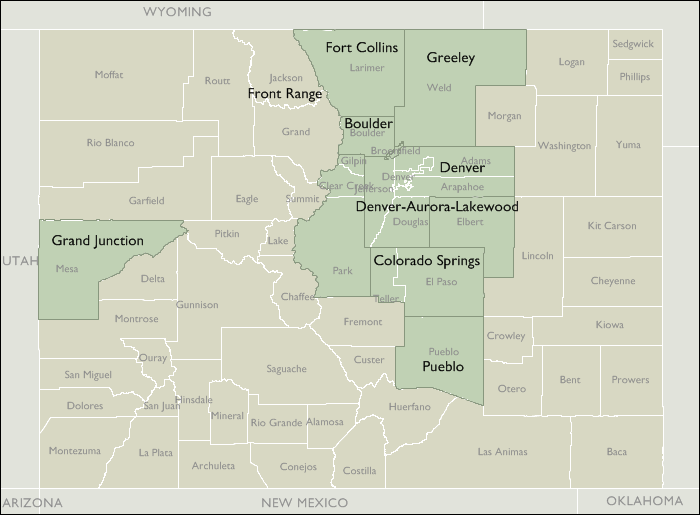 Metro Area Maps of Colorado