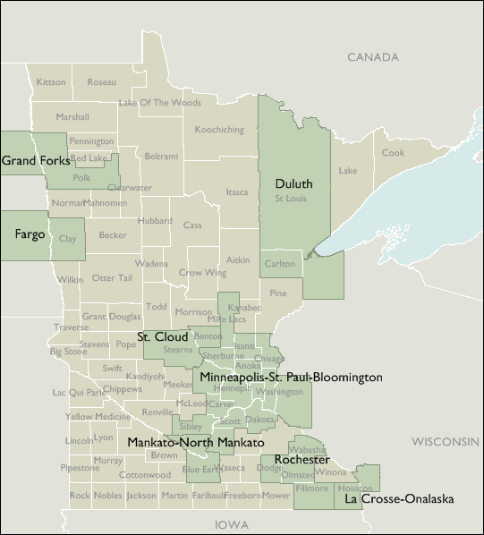 Metro Area Maps of Minnesota