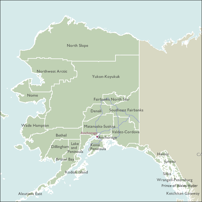 County Maps of Alaska