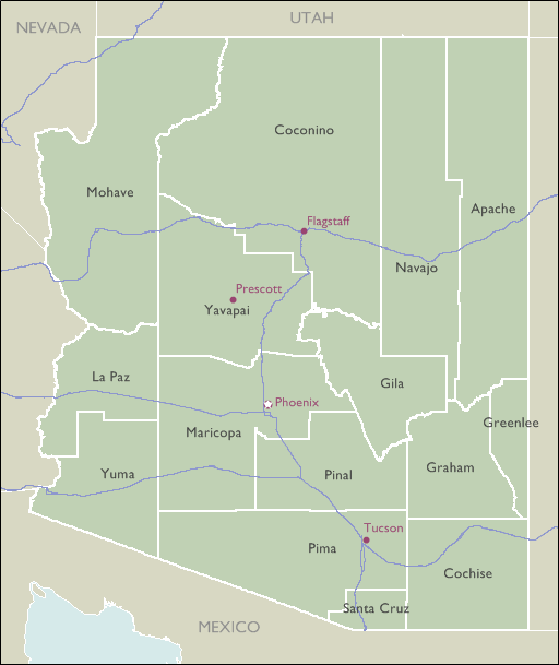County Maps of Arizona