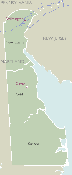 County Maps of Delaware