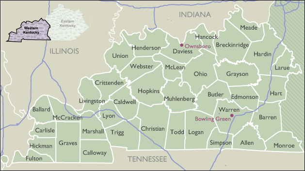 County Maps of Kentucky