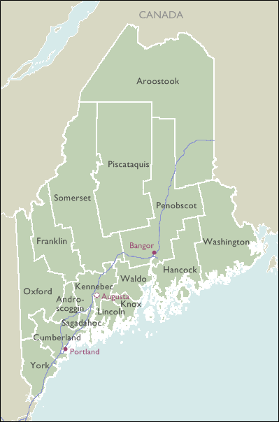 County Maps of Maine