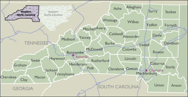 County Maps of North Carolina