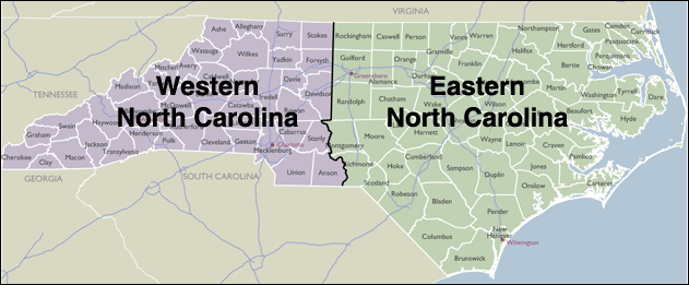 County Maps of North Carolina