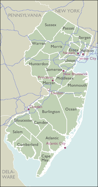 County Maps of New Jersey