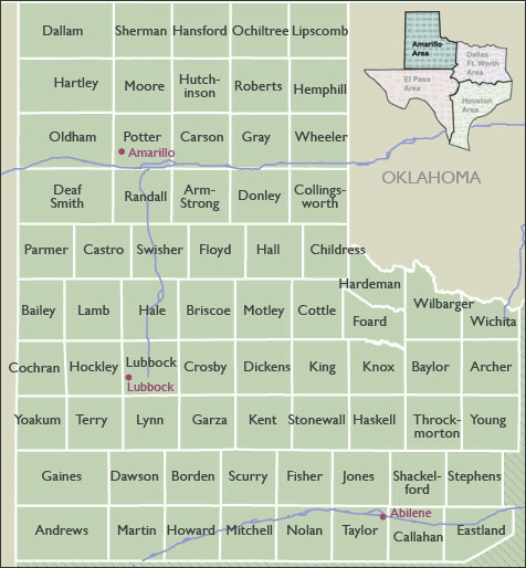 County Maps of Texas