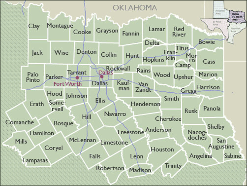 County Maps of Texas