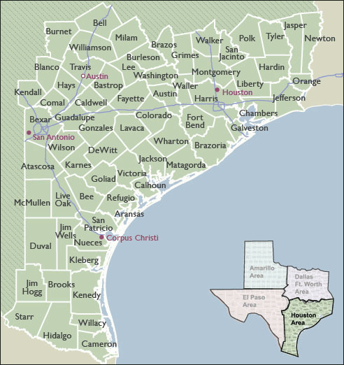 County Maps of Texas