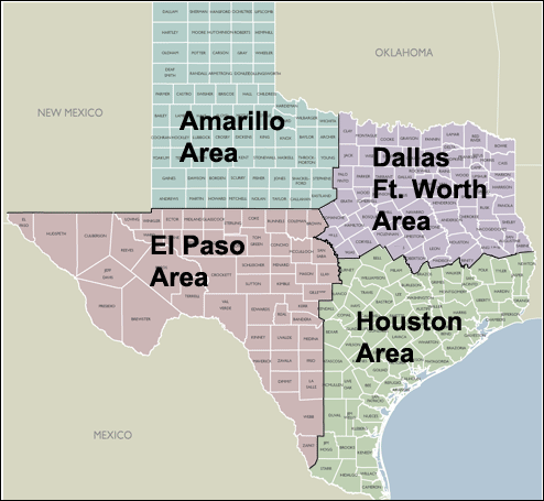 County Maps of Texas