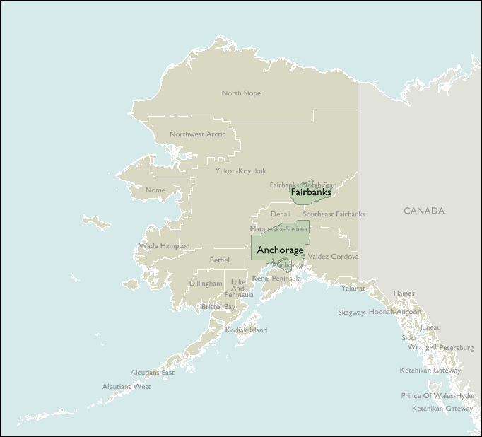 Metro Area Maps of Alaska
