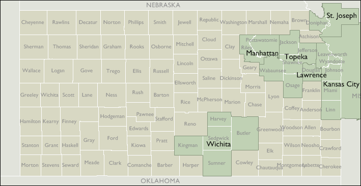 Metro Area Maps of Kansas