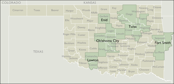 Metro Area Maps of Oklahoma